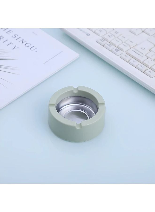 Pink Stainless Steel Ashtray Circular Retro Nordic Design Durable Easy Clean Metal Cigarette Tray - Image 3