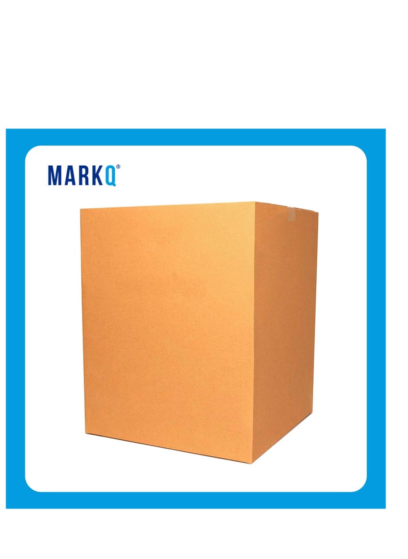 MARKQ - [10 Pack] Large Double Wall 100% Recyclable Corrugated Cardboard Moving Boxes with 32 KG Capacity, 45 x 45 x 70 cm Brown Carton for Packaging, Shipping and Storage, 5 ply - Image 1