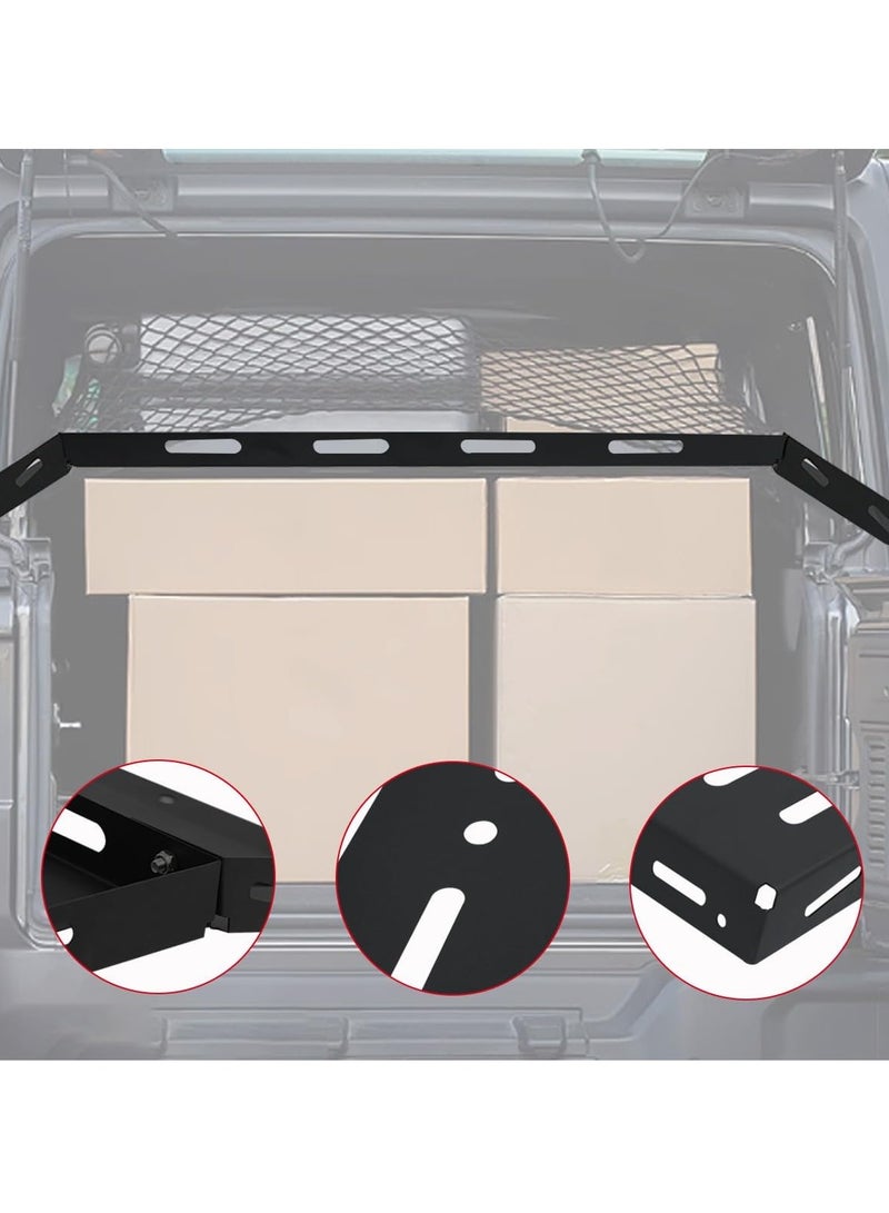 Rear Trunk Cargo Rack Basket Tray Interior Storage Luggage Carrier Compatible with 2018-2025 Jeep Wrangler JL Unlimited Rubicon, Sahara, Sport (4-Door Hardtops) - Image 2