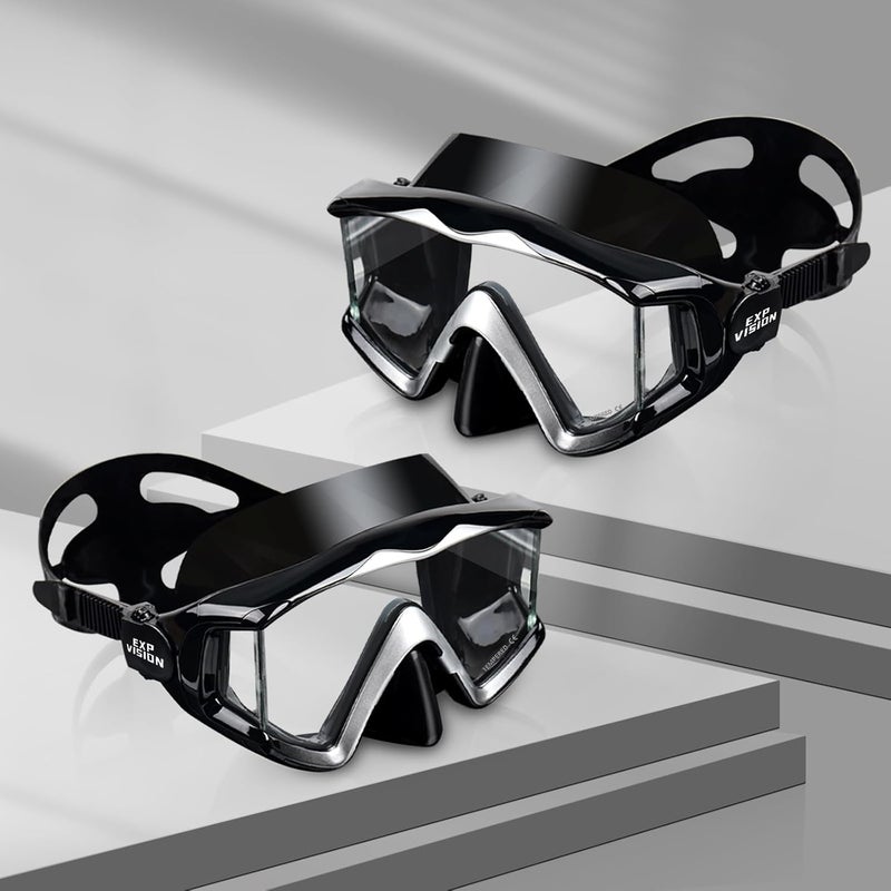 EXP VISION Schnorchelset Schnorchelausrstung fr Erwachsene, Professionelle Anti-Beschlag-Schnorchelmaske, Trockenschnorchel Tauchmaske fr Freitauchen,Schnorcheln,Schwimmen - Image 1