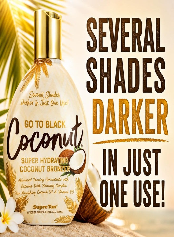 Supre Tan Go To Black Coconut Bronzer Tanning Lotion 12 fl oz - Image 3