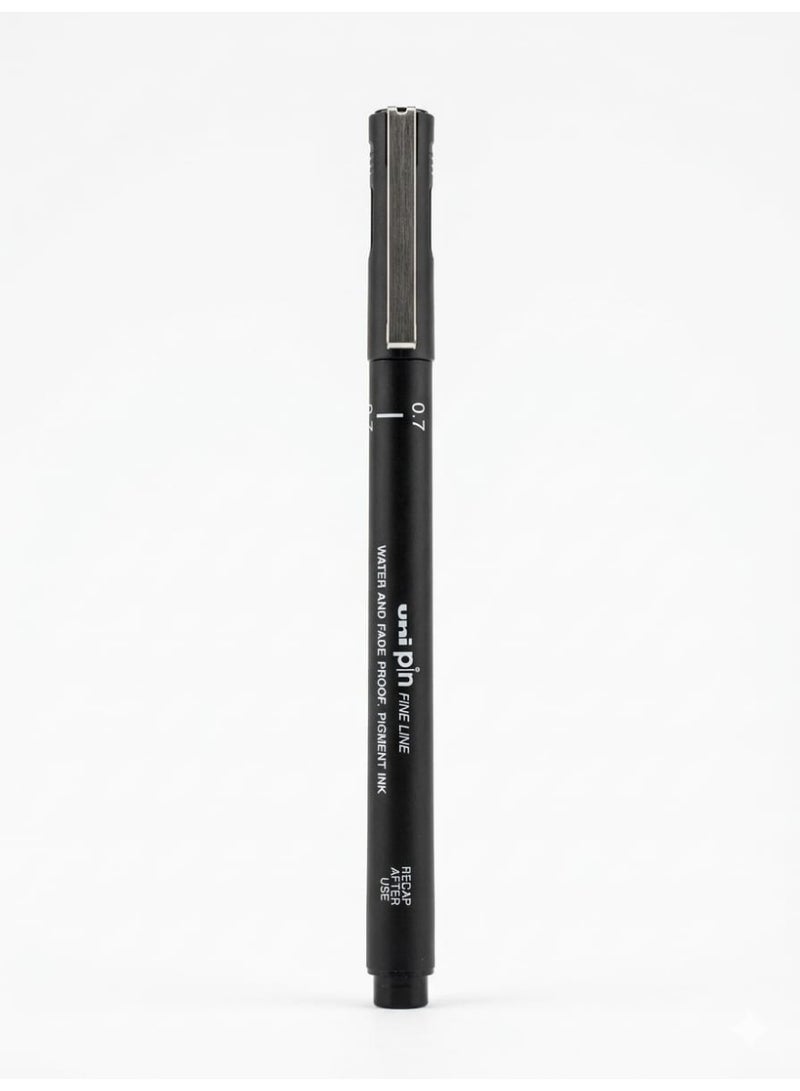يوني بول قلم رسم Uni Pin Fineliner أسود برأس 0.7 مم - Image 1