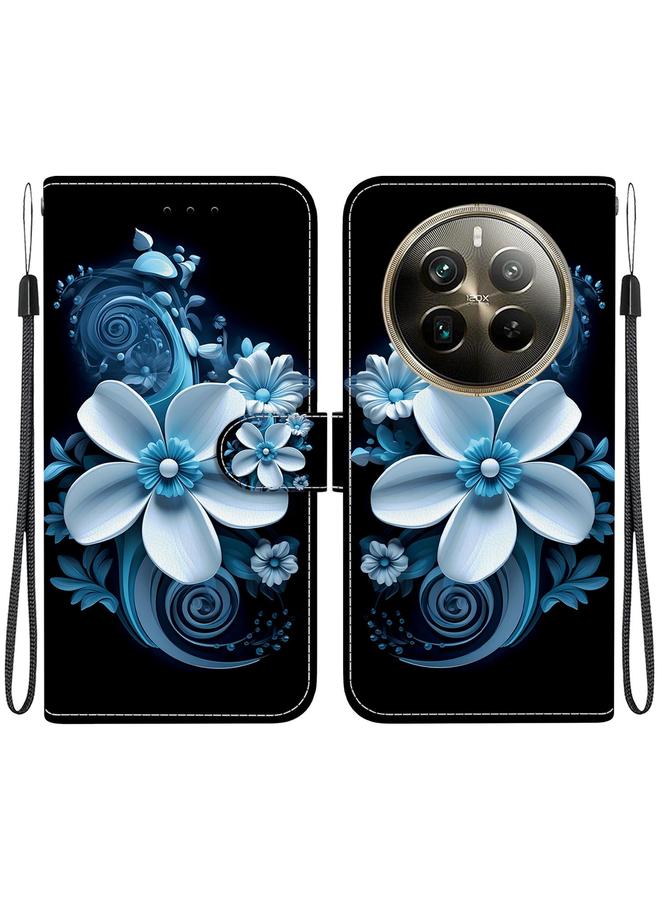 erorex Case For Realme 12 Pro+ Global Crystal Texture Colored Drawing Leather Phone Case - Image 1