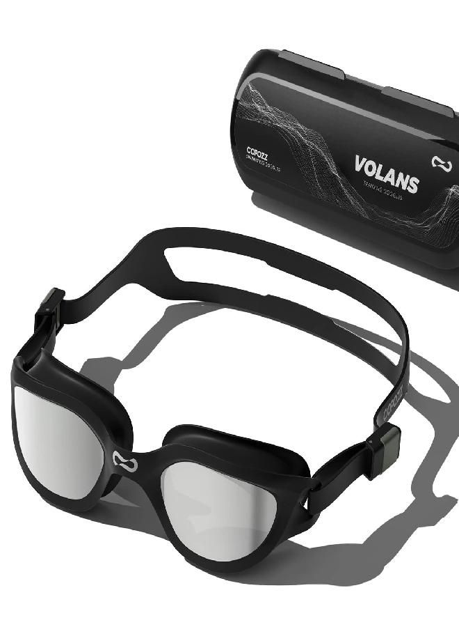 Copozz COPOZZ Women's Swim Goggles, Swimming Goggles Anti-fog No Leaking UV Protection for Adult Women-Black(Mirrored)  - Image 4
