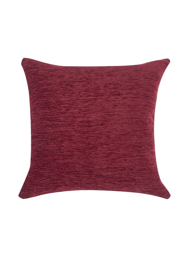 Cazimo Jacquard Abstract Cushion Covers - Set of 5, 16 * 16 inches (Maroon) - Image 4