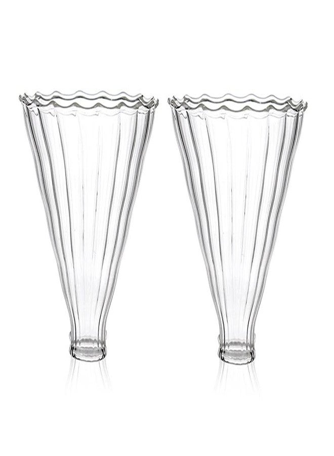 Mozacona 2pcs Glass Funnel Pour Over Coffee Filters,Coffee Drippers - Image 1