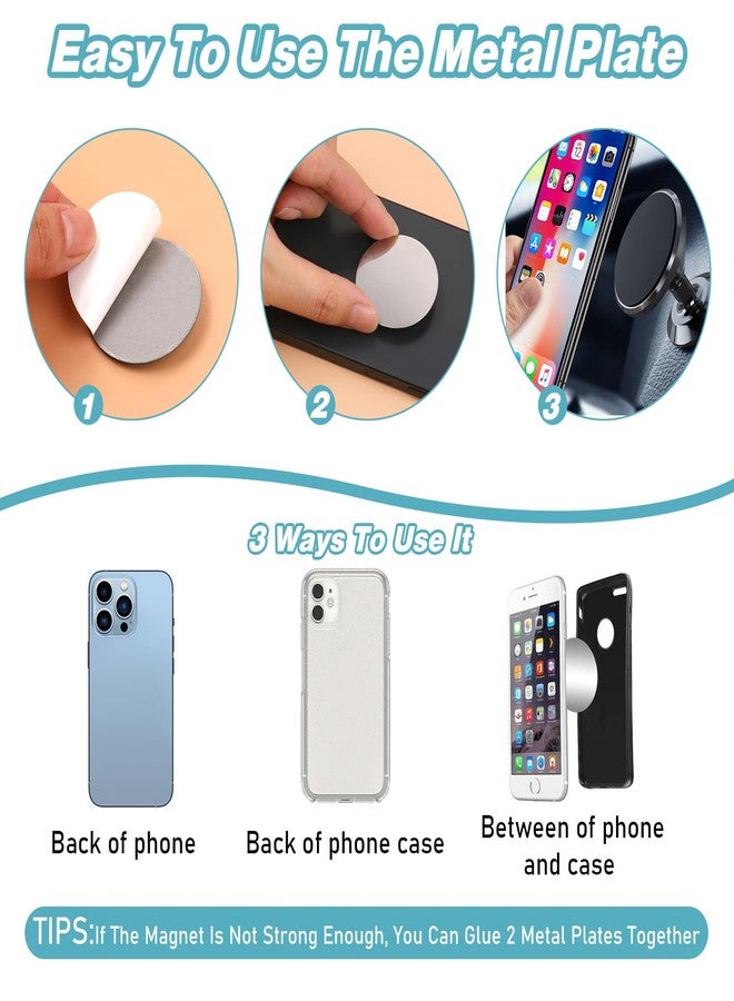 Jeffdad 40Pcs Phone Metal Plates, Round Mobile Phone Magnet Stickers for Magnetic Car Mount, Crafts Wall, and Phone Holder - Image 5