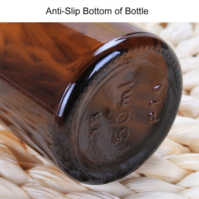 زجاجة ناقلة بلون بني مصقولة قابلة لإعادة التعبئة للرحلات، حاوية لزيوت العطر مع مقاييس زجاجية مستخدمة للمستحضرات التجميلية والعطور - Image 3