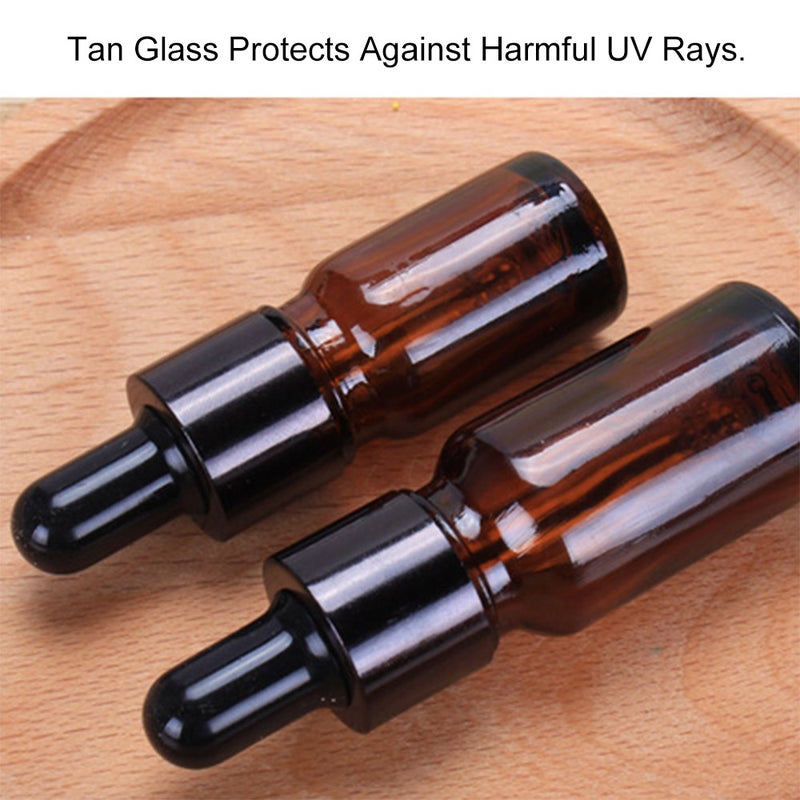 زجاجة ناقلة بلون بني مصقولة قابلة لإعادة التعبئة للرحلات، حاوية لزيوت العطر مع مقاييس زجاجية مستخدمة للمستحضرات التجميلية والعطور - Image 2