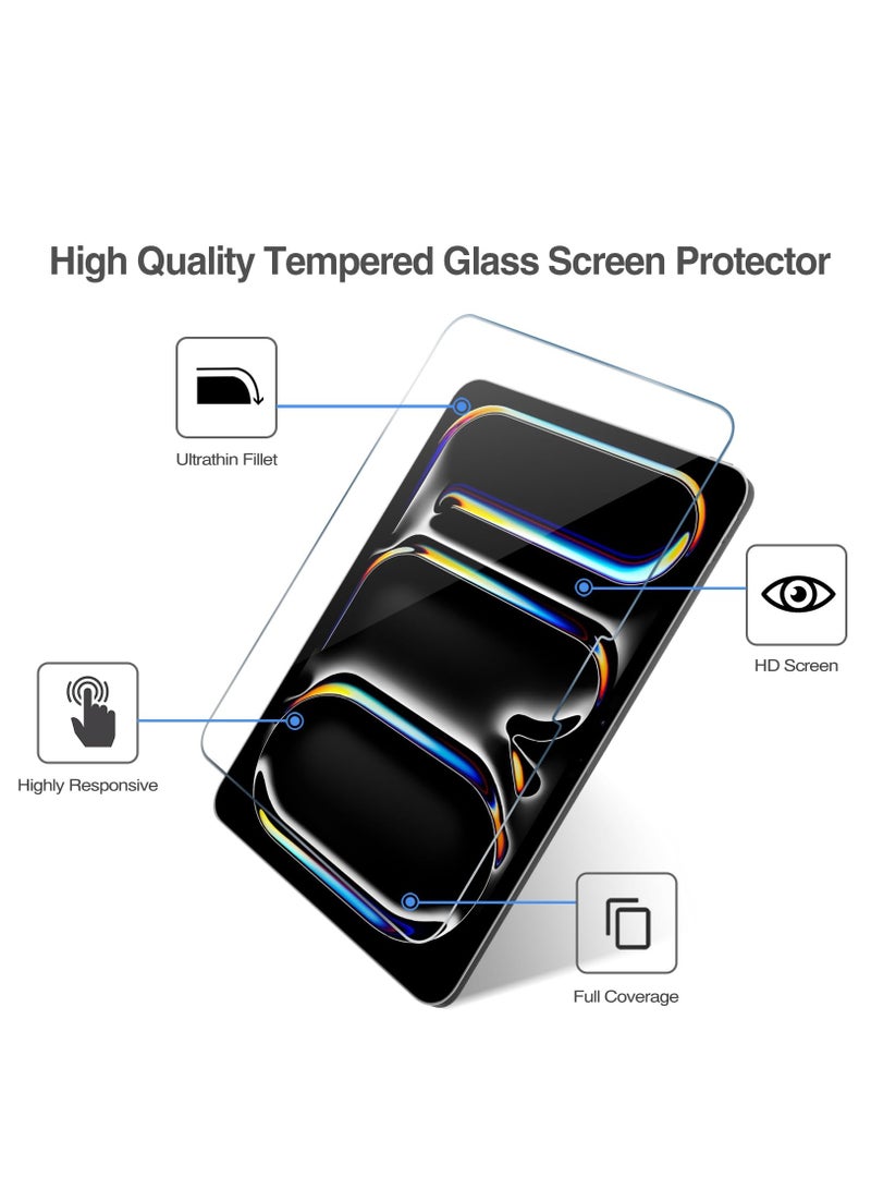 (1 Pack) Case Screen Protector for IPad Pro 13 Inch(M4) 2024 Tempered Glass Screen Saver Protective Film Guard  - Image 3