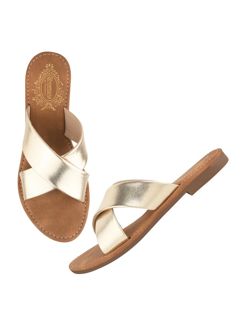 Shoetopia صندل مسطح نسائي من شوتوبيا - Image 1