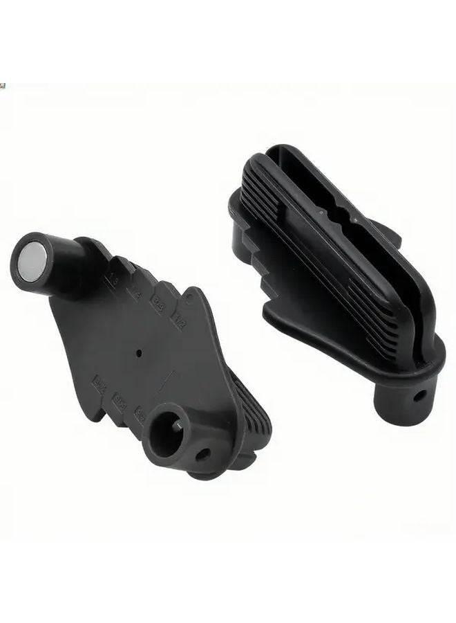 2pcs Black Center Scribe Set With Offset Marker And Heavy Duty Plastic Base - Image 3