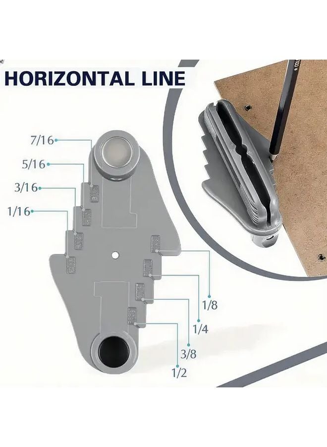 2pcs Black Center Scribe Set With Offset Marker And Heavy Duty Plastic Base - Image 5