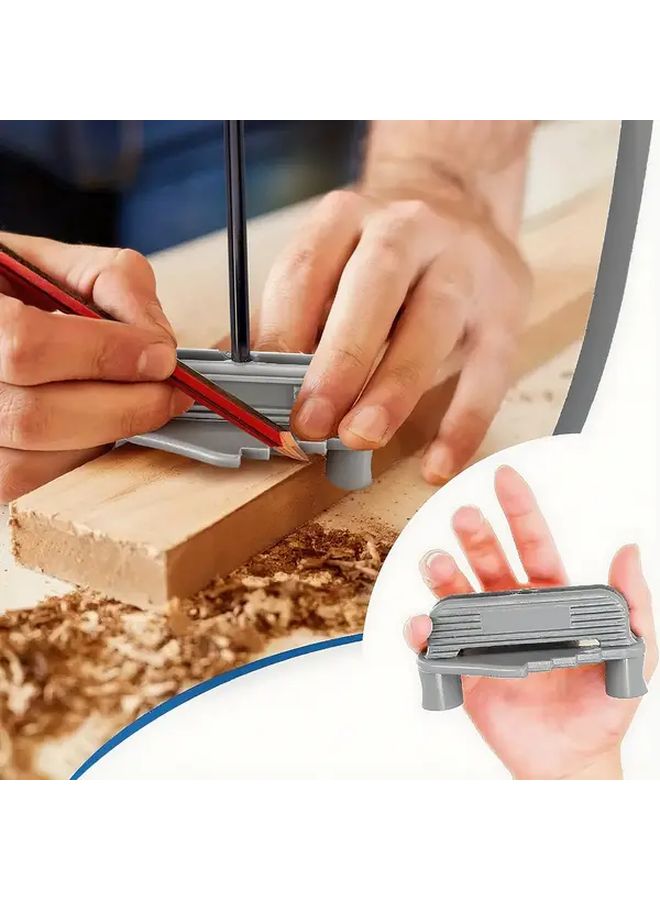 2pcs Black Center Scribe Set With Offset Marker And Heavy Duty Plastic Base - Image 2