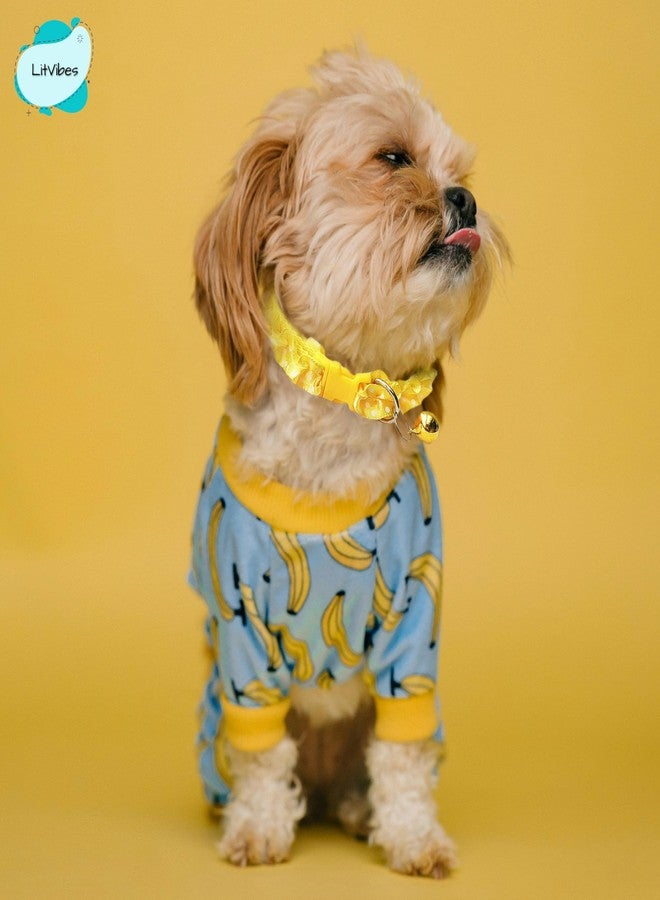 Litvibes Cat Collars Breakaway with Bell & Frill Design,Kitten & Small Dogs Soft Adjustable,Safe,Solid & Protection for Cats & Puppies,Cute Kitty Neckband with Frill Design -(Yellow) - Image 4