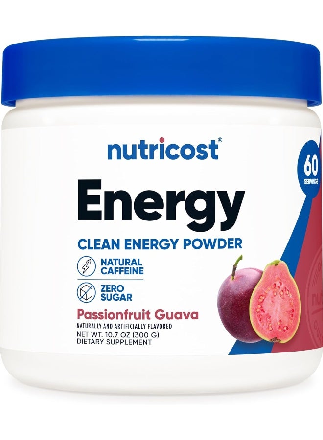 Nutricost Energy Drink Powder (Passionfruit Guava) (60 SERV) - Image 1