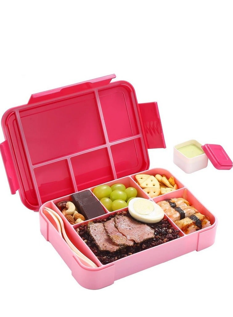 Lunch Box Containers for Toddler Kids, 1330ml Bento Box with Removable Divider  Fork & Spone Microwave Dishwasher Freezer Safe  - Image 1