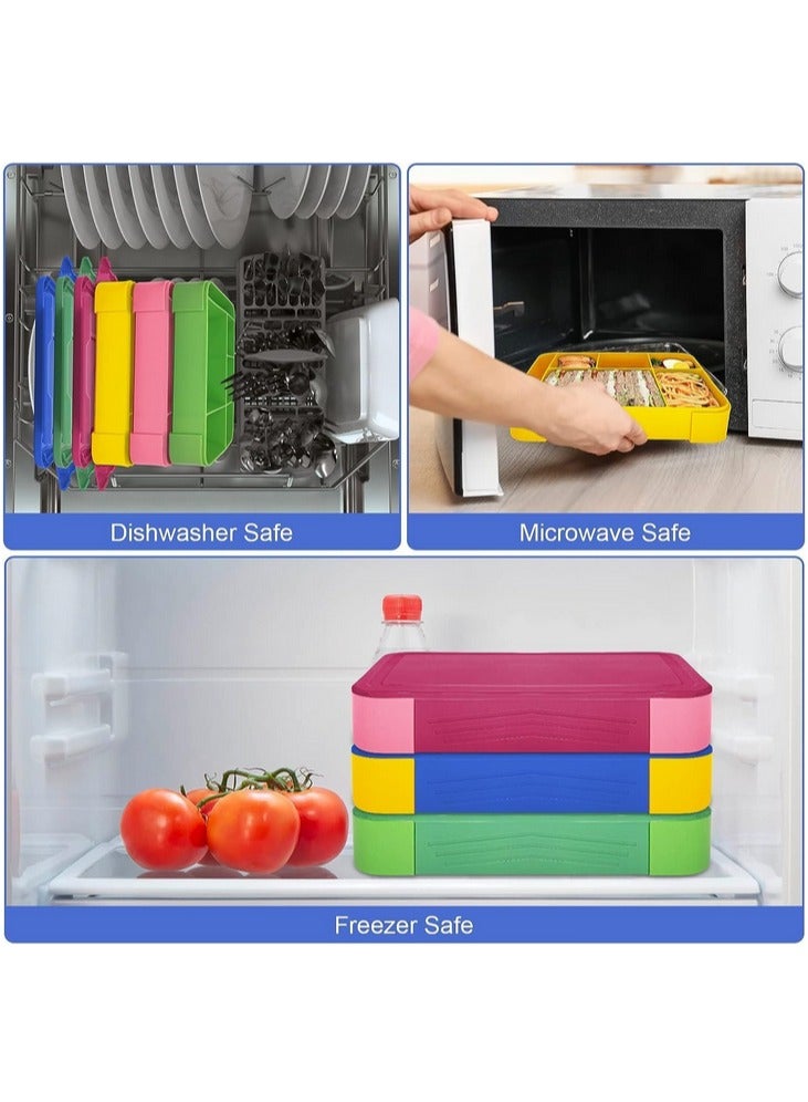 Lunch Box Containers for Toddler Kids, 1330ml Bento Box with Removable Divider  Fork & Spone Microwave Dishwasher Freezer Safe  - Image 5