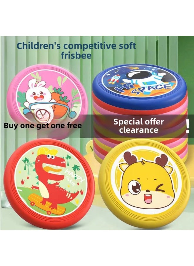 Generic Direct Sale Soft Frisbee Children Physical Exercise Frisbee Adult Competitive Props Parent-child Outdoor Interactive Toys-Specifications:Pink White Rabbit  - Image 5