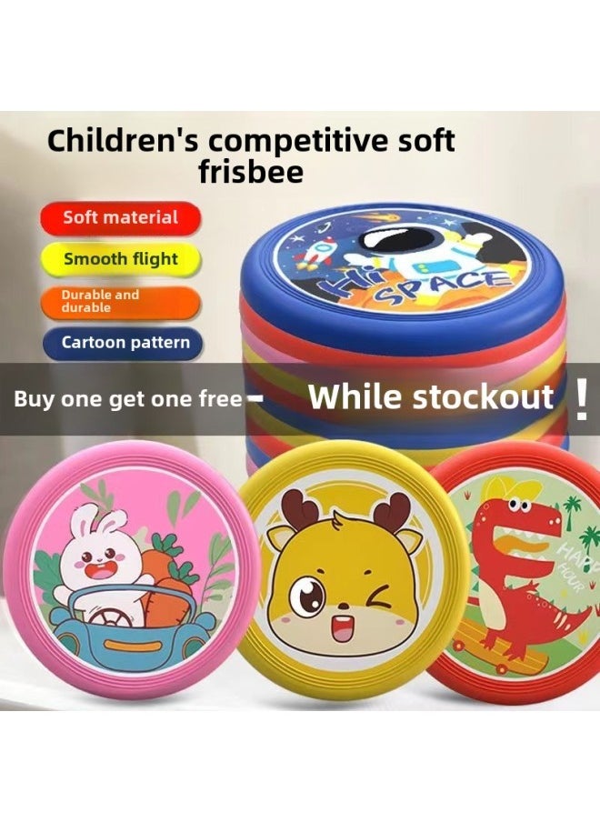 Generic Direct Sale Soft Frisbee Children Physical Exercise Frisbee Adult Competitive Props Parent-child Outdoor Interactive Toys-Specifications:Pink White Rabbit  - Image 4