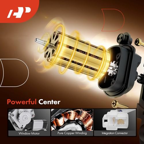 A-Premium Window Regulator with Motor Compatible with Chrysler Sebring Dodge Stratus 2001-2005 Mitsubishi Eclipse 2000-2005 Front Driver Side - Image 4