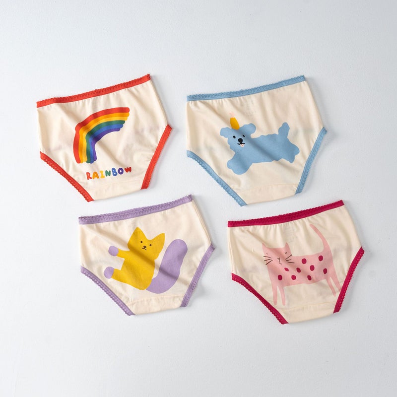 Girls Cotton Antibacterial Panties Summer Lace H792/animal series SJ263 