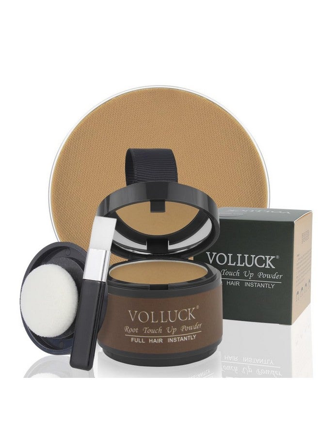 VOLLUCK Root Touch Up Hair Powder Root Cover Up Hairline Shadow Powder Stick, Root Touch Up for Thinning Hair for Women and Men, Bald Spots, Eyebrows, Beard Line, Dark Blonde - Image 1