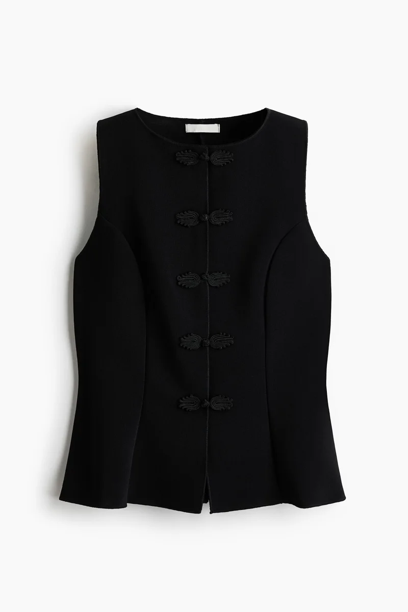 H&M  Knot-button jersey waistcoat for Women | Best Price UAE
