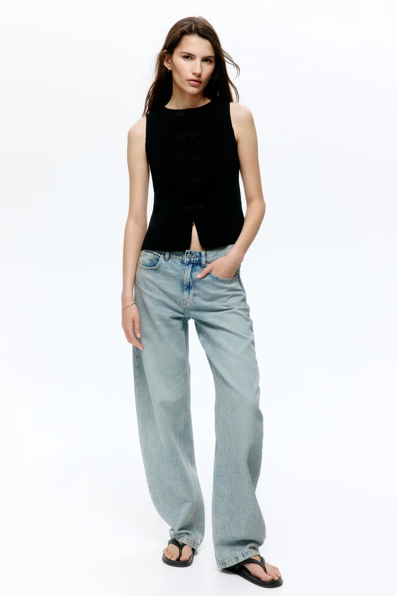 H&M  Knot-button jersey waistcoat for Women | Best Price UAE