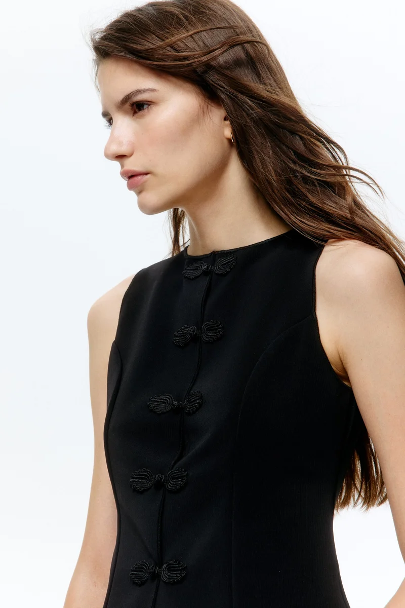 H&M  Knot-button jersey waistcoat for Women | Best Price UAE
