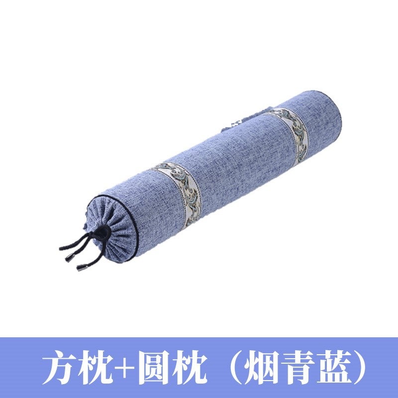 Cervical Pillow Bamboo Charcoal Health Pillow Washable Hawthorn Candy Pillow Neck Protection Cylindrical Thickened Linen Moxa Pillow - Image 5