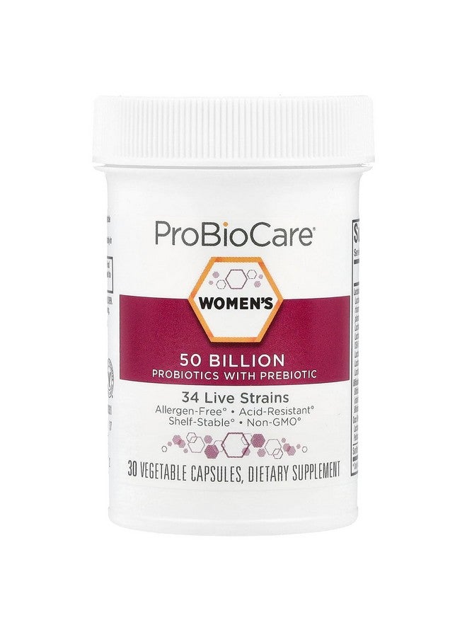 ProBioCare Probiotic for Women - 50 Billion CFUs - Supports Digestive, Immune & Vaginal Health with Lactobacillus, Bifidobacterium, Gluten-Free, Dairy-Free, Non-GMO (30 Vegetable Capsules) - Image 3