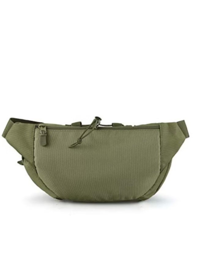 SHENGHUI Tactical Fanny Pack, Military Waist Bag Pack with U.S Patch Utility Hip Belt Bumbag for Outdoor Fishing Hiking, Army Green 5 Zipper Pockets,S, Tactical Fanny Pack - Image 4