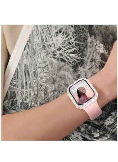 Y&D Watch Case Compatible with Apple 7, 5 Pcs Bling Cover Diamond Bumper, 41mm for Series 7 (Rose Gold / Pink Black Silver Clear)  - Image 4