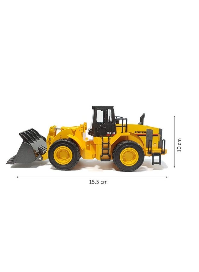 Top Race Top Race Diecast Heavy Metal Construction Toys Front Loader Excavator Toy for Kids - 1:40 Scale Model with Realistic Design - Durable Metal Build for Sand, Park, or Indoor Play  - Image 2