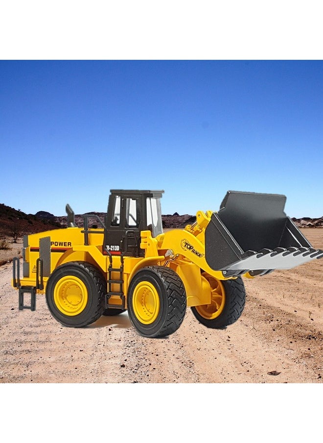 Top Race Top Race Diecast Heavy Metal Construction Toys Front Loader Excavator Toy for Kids - 1:40 Scale Model with Realistic Design - Durable Metal Build for Sand, Park, or Indoor Play  - Image 4