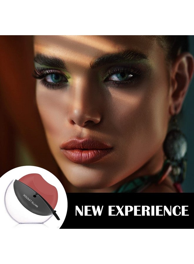 DAGEDA 3 Colors Matte Lipstick Set, Matte Velvet Lipstick Lip Shape Lazy Lipstick, Long Lasting High Pigmented Nonstick Cup Lip Gloss, Waterproof Easy To Color Lipstick Lazy Lip Makeup (Color B) - Image 4