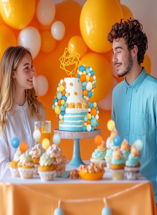SPFYunion 75PCS Cake Decorations Balls Colorful Cake Topper in Pearl Orange Blue for Wedding Birthday Party Bubble Balls DIY Decoration - Image 4