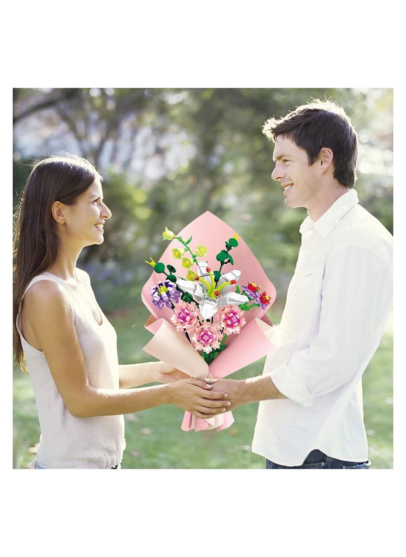 Y&D - Flower Bouquet Building Blocks Creativity Artificial Flowers Toy Set - Image 1