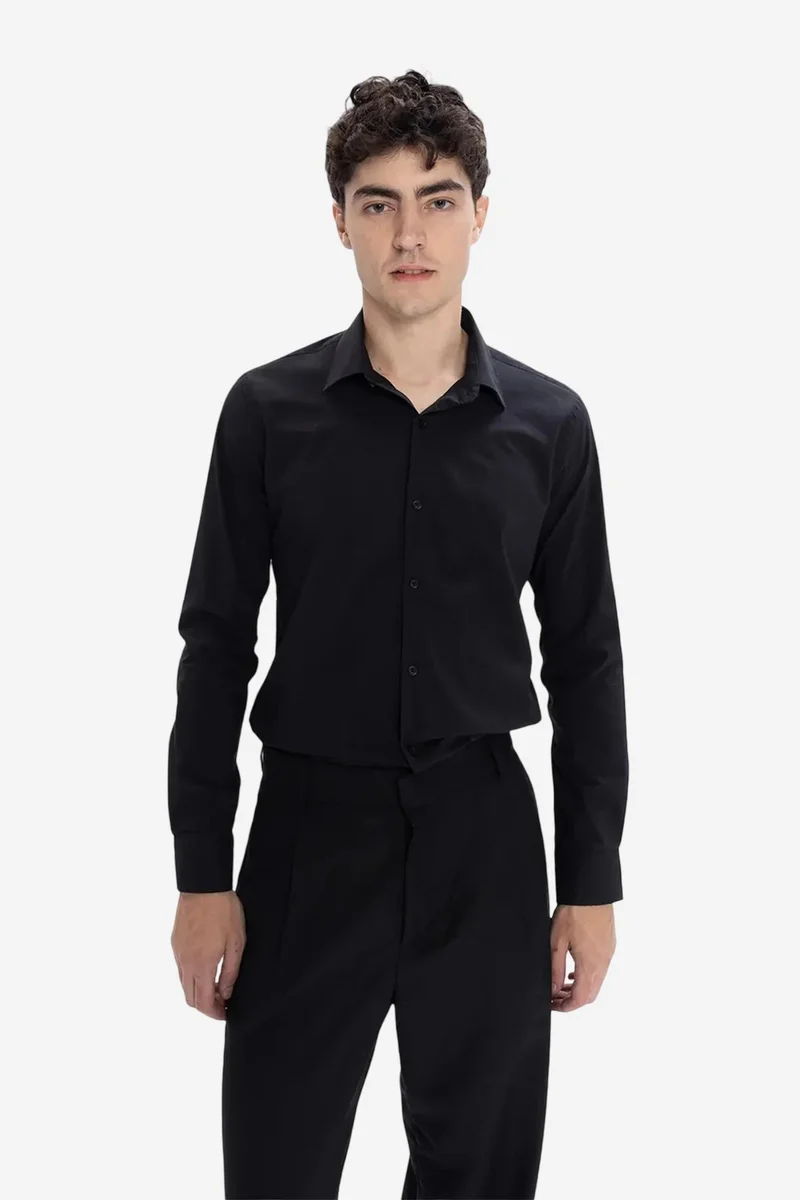 GIESTO Slim Fit Poplin Button-Up Shirt