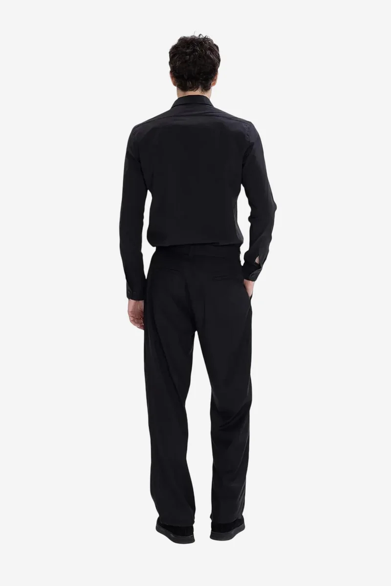 Giesto Black GIESTO Slim Fit Poplin Button-Up Shirt for Men | Best Price UAE