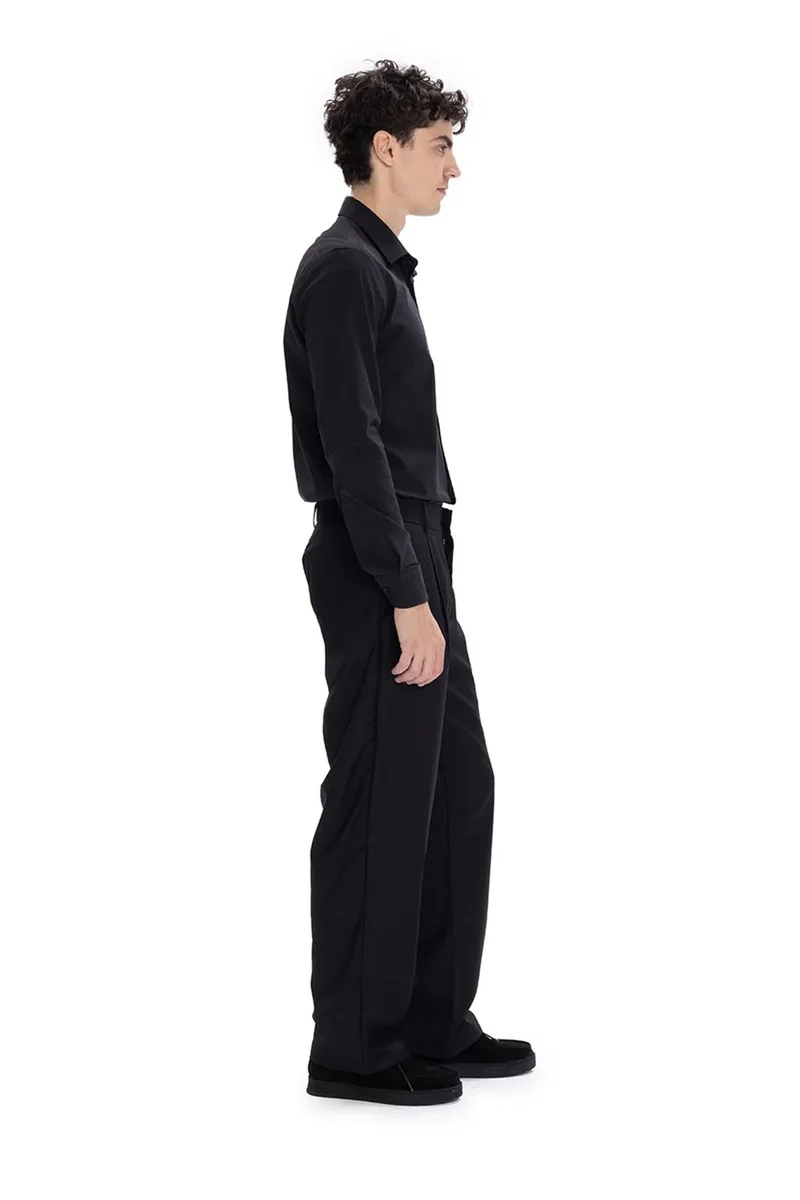 Giesto Black GIESTO Slim Fit Poplin Button-Up Shirt for Men | Best Price UAE
