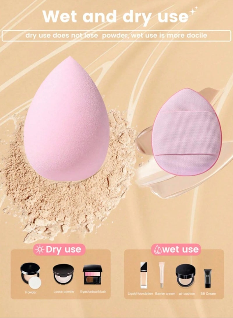 Shein Makeup Sponge Set 6pcs – Velvet Powder Puff, Concealer Sponge & Beauty Blender (Multicolor) - Image 3