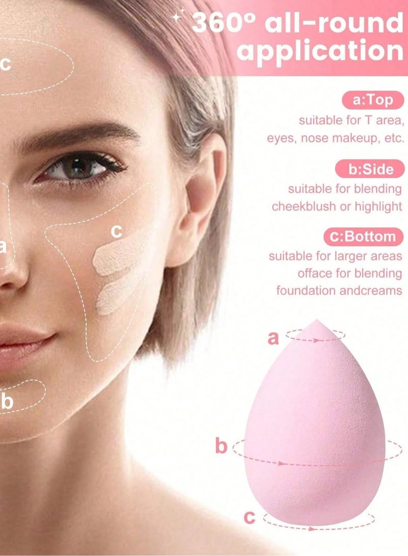 Shein Makeup Sponge Set 6pcs – Velvet Powder Puff, Concealer Sponge & Beauty Blender (Multicolor) - Image 5