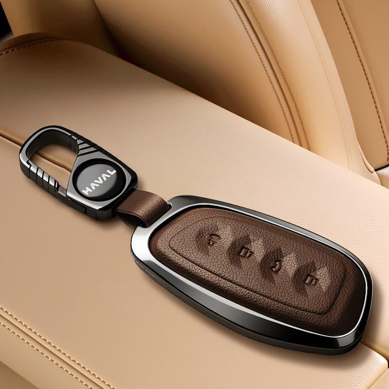 Zinc Alloy Car Key Case For Haval Dargo Jolion H6 H7 M6 Plus Shenshou Chitu Xiaolong MAX H9 Remote Cover Shell Housing Fob (Brown) - Image 1