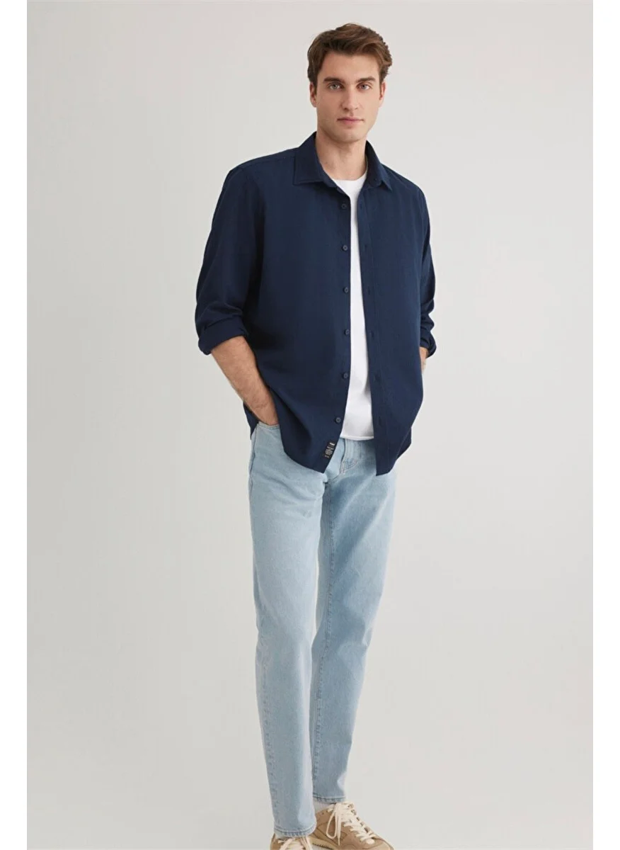 مافي Blue Men's Shirt