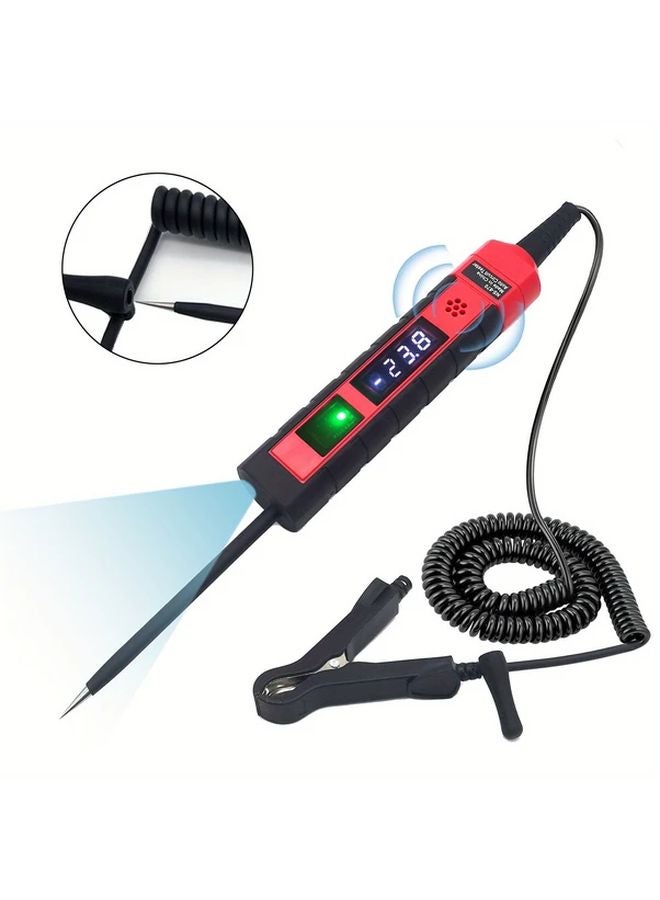 Red LCD Digital Voltage Tester 4 36V DC Automotive Circuit Checker - Image 2