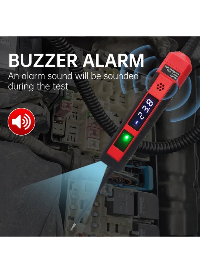 Red LCD Digital Voltage Tester 4 36V DC Automotive Circuit Checker - Image 5