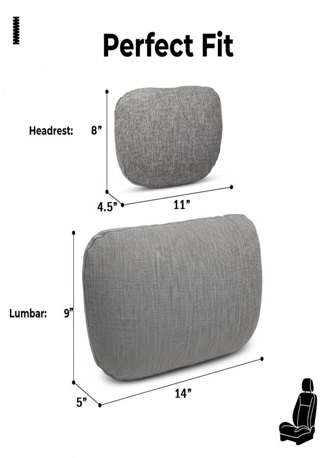 JMGBird Car Neck Pillow and Back Cushion Lumbar Support for Driving Office Relaxing with Adjustable Strap Comfort Support Neck and Back for Car Seats Office Chairs Trains Airplanes Gaming Chairs Wheelchairs - Image 2