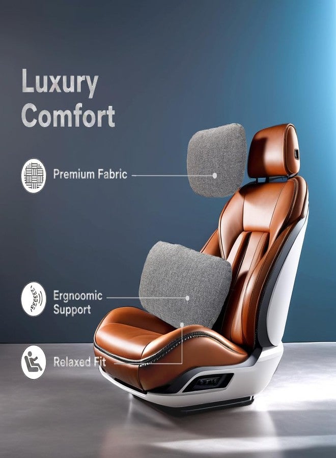 JMGBird Car Neck Pillow and Back Cushion Lumbar Support for Driving Office Relaxing with Adjustable Strap Comfort Support Neck and Back for Car Seats Office Chairs Trains Airplanes Gaming Chairs Wheelchairs - Image 5